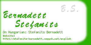 bernadett stefanits business card
